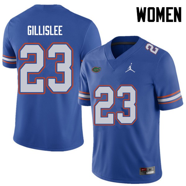 Jordan Brand Women #23 Mike Gillislee Florida Gators College Football Jersey Royal